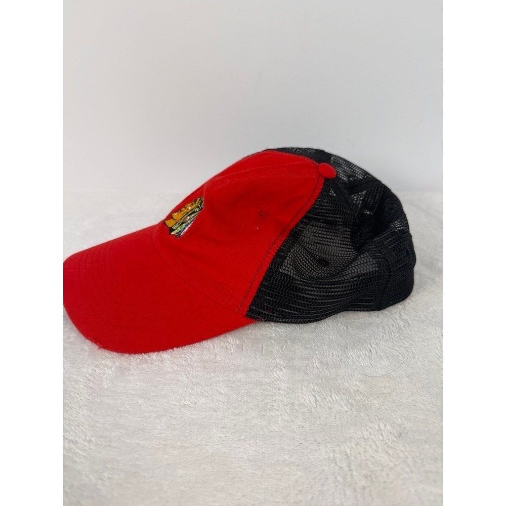 Chicago Blackhawks NHL Red Trucker Hat Bud Light Promo Kick10 Pro Gear - Picture 2 of 7